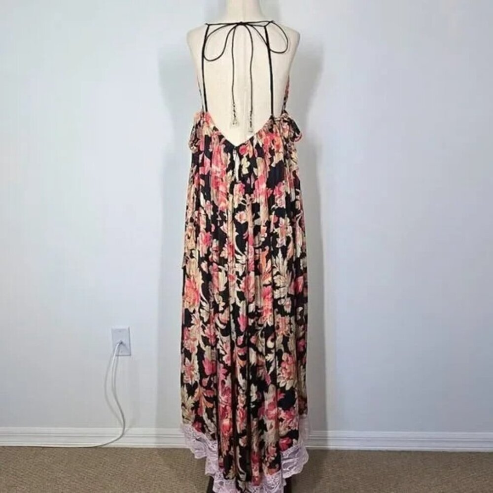 FREE PEOPLE Primmy Printed  Maxi Dress XL Black Combo NEW - Picture 6 of 10
